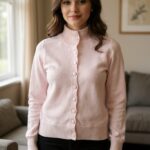 The Essential Button-Front Mock Neck Sweater