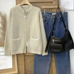 The Ribbed Full-Zip Knit Cardigan