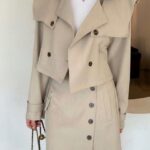 The "Deconstructed Chic" Trench Skirt Set