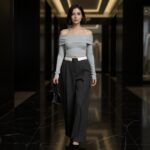 The Contrast Waistband Wide-Leg Trousers