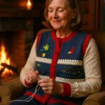 Charming Embroidered & Fair Isle Knit Vest