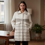 Heritage Charm Mixed-Media Cashmere Coat