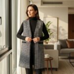 The Executive Plaid Long Wool Vest