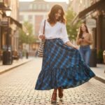 The Highland Wanderer Plaid Maxi Skirt