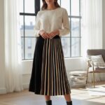 The Artisan Pleat Midi Skirt