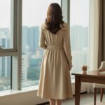 The Sailor Collar Midi Dress - Image 3