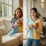 Kaleidoscope Color-Block Cardigan - Image 2