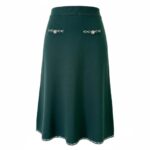 Midnight Ribbed Knit Midi Skirt - Image 5