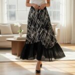 The Abstract Pleated Statement Skirt